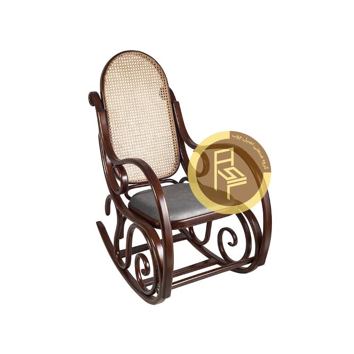 صندلی راک پارچه ای R111اصیل چوب (گردویی)